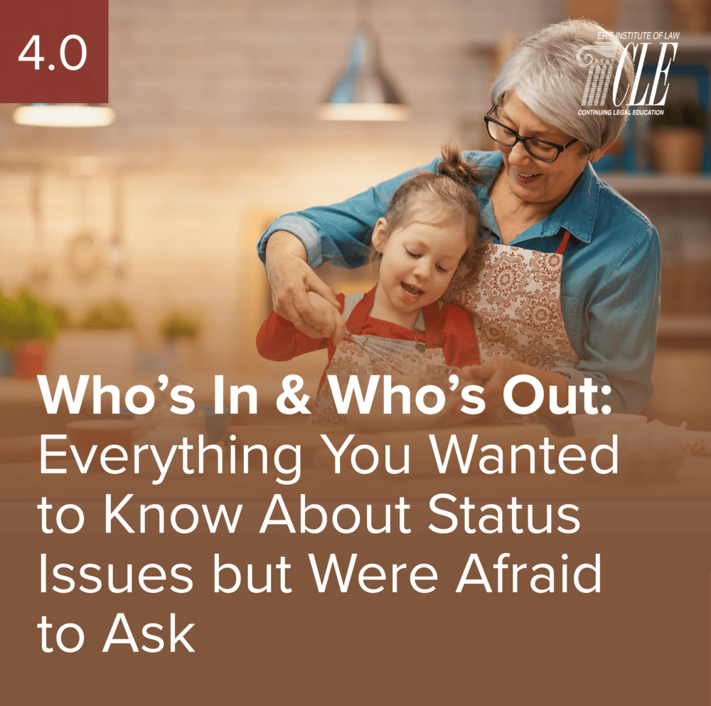#2487 Who’s In & Who’s Out: Everything You Wanted to Know About Status Issues but Were Afraid to Ask